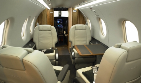 business charter aircraft cabin